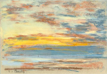 Pobřeží a obloha, kolem roku 1890.