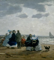 Na pláži, Dieppe, 1864.