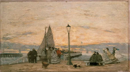 Molo v Trouville: Západ slunce, 1862