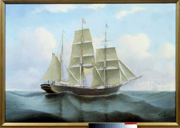 Le mansart, long mail fecampois Malba Eugena Petittyho (19. století) 1876 Fecamp, Museum of the Newfoundland