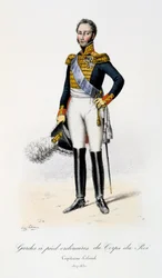 Obyčejní pěší gardisté ​​královského sboru, kapitán-plukovník, 1817-30