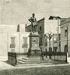 Památník Vittoria Emanuela II (1820-1878), Eugenio Maccagnani (1852-1930), Lecce, Apulie, Itálie