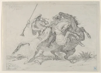 Střet maurských jezdců, 1834.
