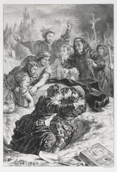 Hamlet: Hamlet a Laertes v hrobě Ofélie