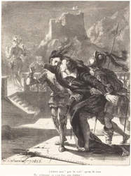 Hamlet si přeje následovat ducha svého otce (1. dějství, scéna IV)