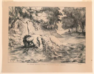Ilustrace k Hamletovi: Smrt Ofélie (IV, 7)
