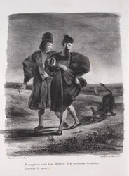 Ilustrace k Faustovi: Faust, Mefistofeles a barbet