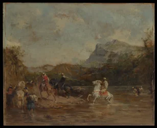 Arabové přejíždějící Ford, 1873.