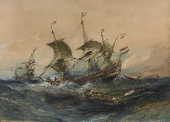 Holandské lodě v bouři
