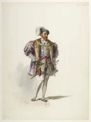 Btv1b84558104 03 - Saint-Saëns - Jindřich VIII - Modely kostýmů - Lacoste - 3. Seigneur
