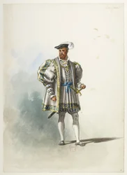 Btv1b84558104 04 - Saint-Saëns - Jindřich VIII - Maquettes de costumes - Lacoste - 4th Seigneur
