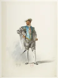 Btv1b84558104 16 - Saint-Saëns - Jindřich VIII - Maquettes de costumes - Lacoste - 16. kostým