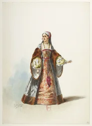 Btv1b84558104 17 - Saint-Saëns - Jindřich VIII - Maquettes de costumes - Lacoste - 17th Costume