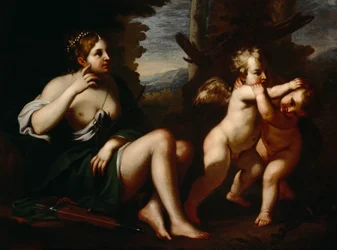 Diana ja Cupids (öljy kankaalle)