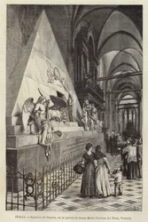 Itálie - hrobka Canova, v kostele Santa Maria Gloriosa dei Frari, Benátky