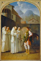 Saint Bruno recoit un messager du pape - Svatý Bruno přijímá papežova posla. 1645-1648 ...