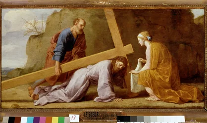 Ježíš nese svůj kříž, nesení kříže neboli křížová cesta, kolem roku 1651
