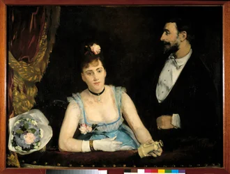 Italská lóže. Obraz Evy Gonzalesové (1849 - 1883)