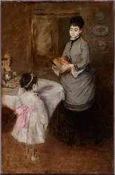 Odpolední čaj, cca 1874 (olej na plátně)
