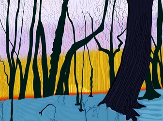Letní čas, ráno, Prospect Park (digitální umění)