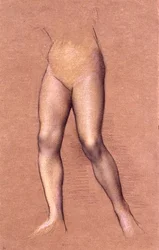 Figurální studie (křída na papíře)