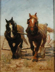 The Ploughing Team, Sussex Downs (olej na plátně)