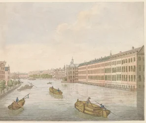 Pohled na Binnen-Amstel, asi 1810-1813 Vue du Blaauwe-Brug, cena de l