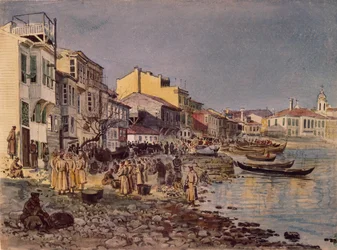 Ruští vojáci na nábřeží v San Stefano, 1878