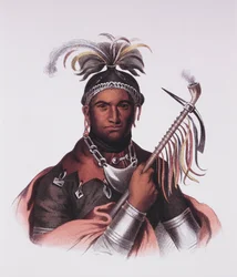John Abeel Cornplanter Indián (litografie)