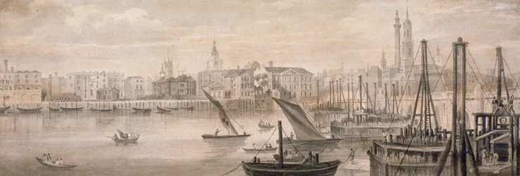 Starý londýnský most, 1826.