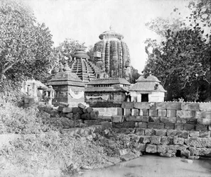 Chrám Lingaraj, Bhubaneswar, Orissa, Indie, 1905-1906
