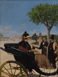 Příjezd do Villa Borghese, 1878.