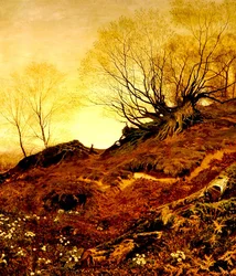 Na Leith Hill, Surrey (olej na plátně)
