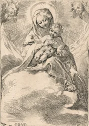 Panna sedící na oblaku, 1580-84.