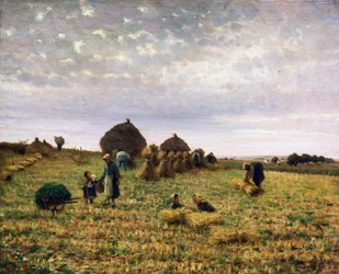 Sklizeň, obraz Federica Rossana (1835-1912), olej na plátně, 65x80 cm