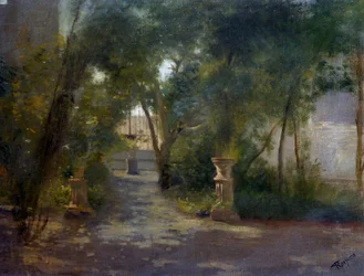Vila v Portici, obraz Federica Rossana (1835-1912)