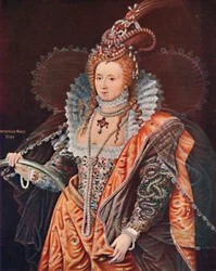 Královna Alžběta. Emblematický portrét od Zucchera, c1602, 1903
