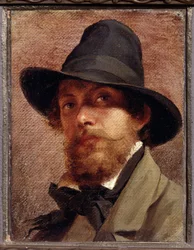 "Autoportrét"" Obraz Feodor Andrejevič Bronnikov (1827-1902) 1856 Státní muzeum V. Tropinina, Moskva