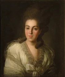 Portrét hraběnky Anny Alexandrovny Golitsyny 1739-1816, rozené baronky Stroganové, 1777