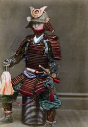 Samuraj v brnění, Japonsko, 1882