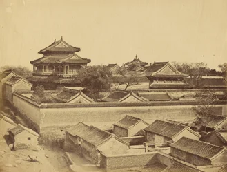 První pohled na Peking pořízený od brány Antin, říjen 1860