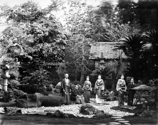 Japonská zahrada v Hara, c.1860