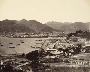 Částečný panoramatický výhled na Nagasaki