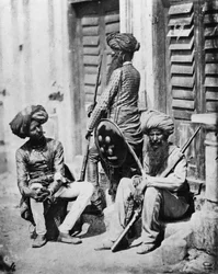 Sikhští důstojníci během indického povstání, 1858