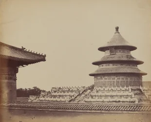 Chrám nebes z místa, kde jsou upalováni kněží, v čínském městě... října 1860.