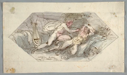 Kresba, Apollón poráží Marsyase, 1796-98