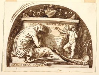 Kresba, Sepulkrální pomník Leonidy Spady, 1815