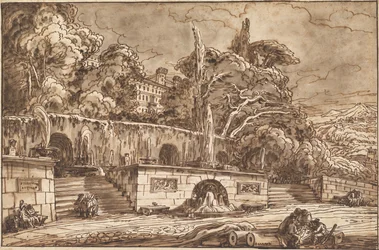 Krajinné capriccio s vilou d
