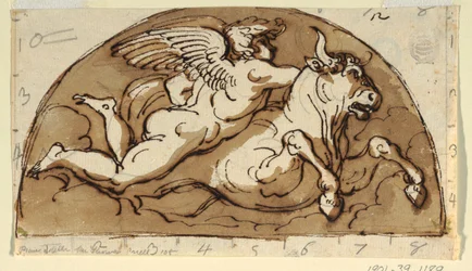 Tarus, Luneta pro strop, Octagonal Room, Palazzo Milzetti, Faenza
