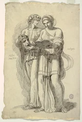 Thalia, múza komedie a Calliope, múza epické poezie
